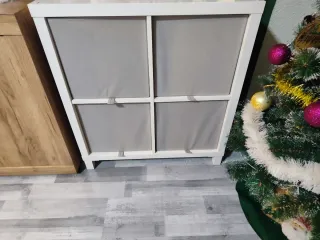 Mueble auxiliar blanco cubos alamcenaje