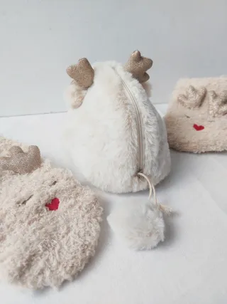 Calcetines antideslizantes reno Navidad con bolsa