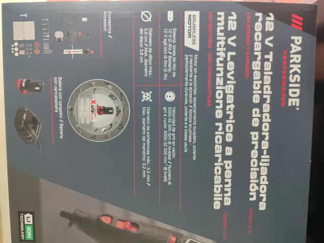 Lijadora Parkside Performance+batería+cargador