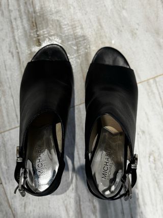 Sandalias Michael Kors Mujer Tacón Hebilla Negra