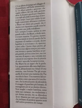 Libro La maestra bambina. Copertina rigida.