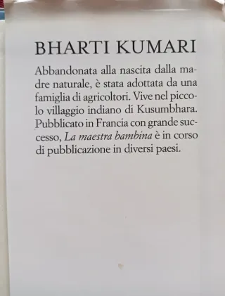 Libro La maestra bambina. Copertina rigida.