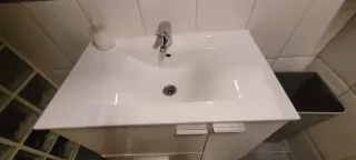 Lavabo/pica baño con grifo 80,5x46 (ya desmontado)