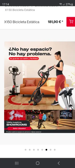 Bicicleta Estática Plegable SPORTSTECH