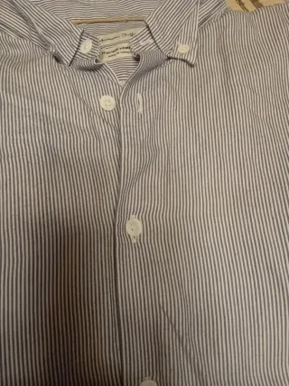 Camisa Rayas Massimo Dutti Azul/Blanco