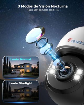 CTRONICS 4K 5X ZOOM OPTICO WIFI 50M VISION NOCTURN