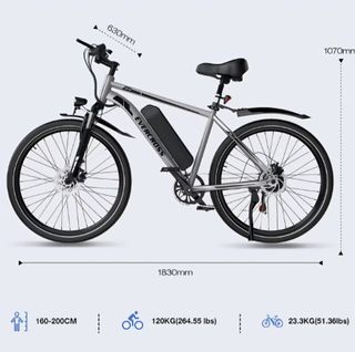 Bicicleta Eléctrica Evercross EK15 Color Gris