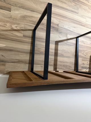 Mesa madera con patas aluminio