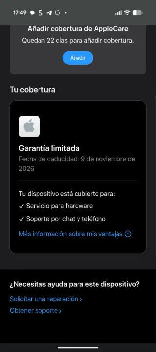 MacBook Apple Plata/Gris Espacial