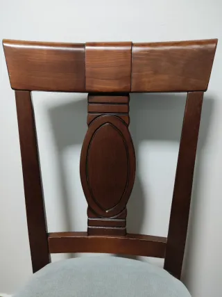 Conjunto 6 Sillas Madera Tapizadas Tela Rustikae
