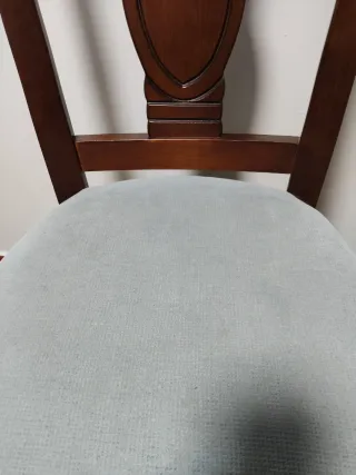 Conjunto 6 Sillas Madera Tapizadas Tela Rustikae