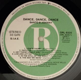 Santo & Johnny Dance Dance Dance LP 12" 33 RPM