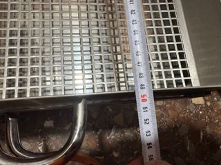 Bandejas inox con rejilla y cubo grandes