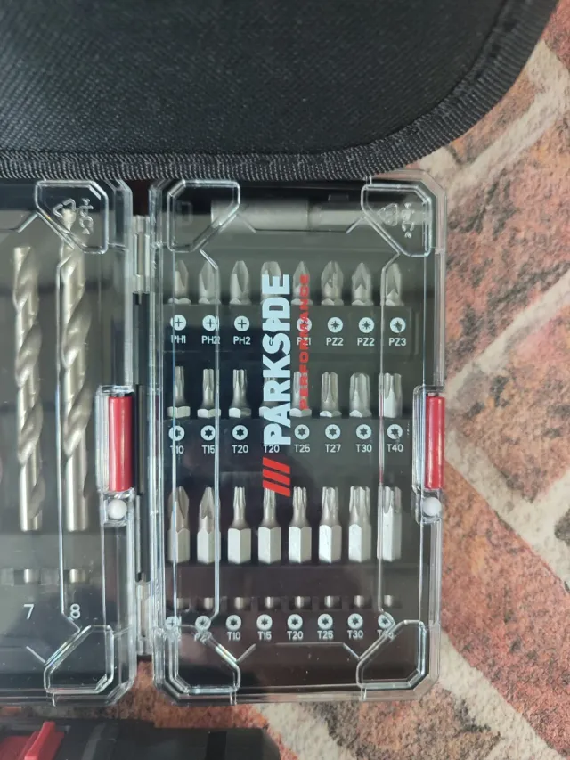 Set Taladro Parkside X12v con 2 baterías y cargado