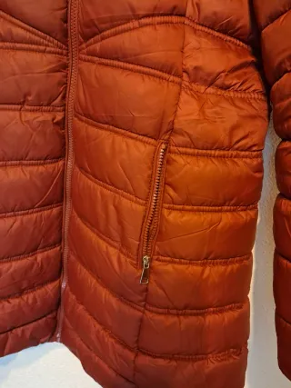 Chaqueta larga acolchada granate XXL