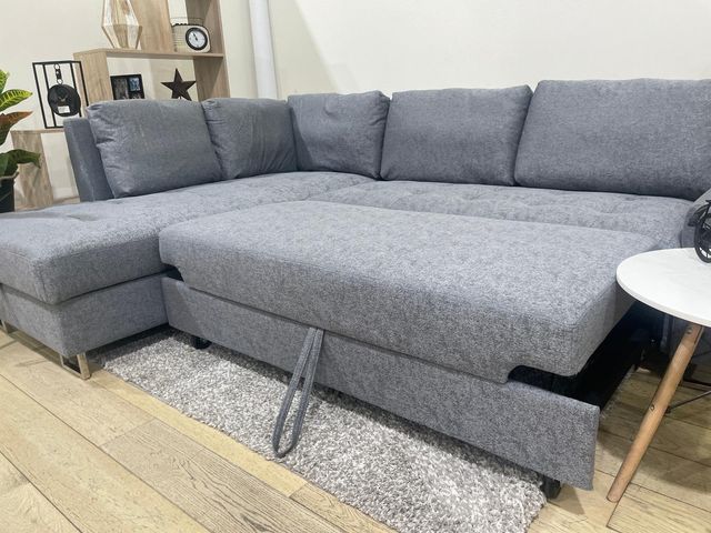 Sofá rinconera con cama y arcón NUEVO