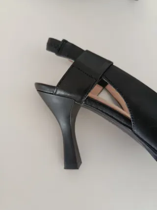 Zapatos de piel con tacón Desirée Total Flex Negro