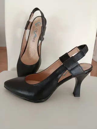 Zapatos de piel con tacón Desirée Total Flex Negro