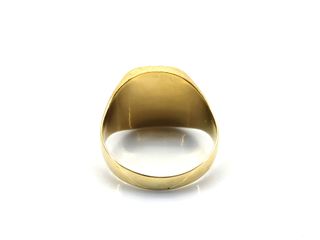 sello oro 18k con piedra con circonita