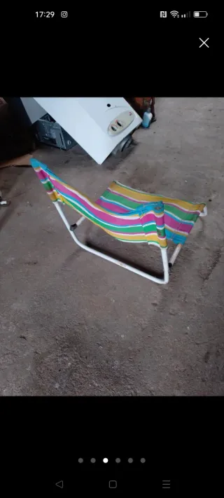 Silla de playa plegable multicolor