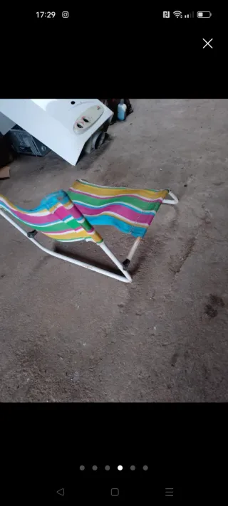 Silla de playa plegable multicolor