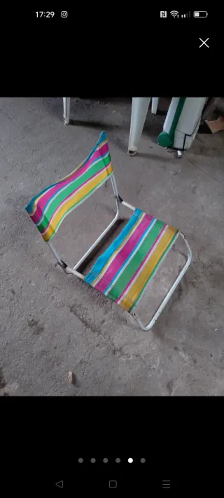 Silla de playa plegable multicolor