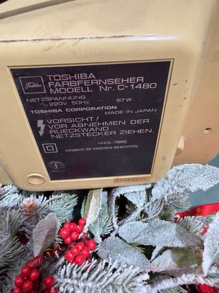 Televisor Antiguo Toshiba Beige/Marrón