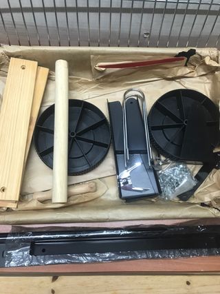 Barbacoa Trolley Estación Metal Madera