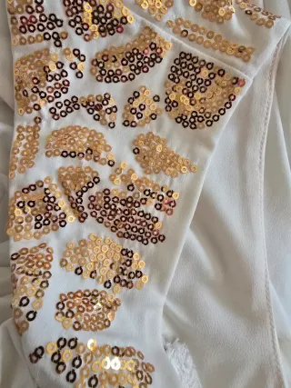 Vestido largo elegante blanco talla M