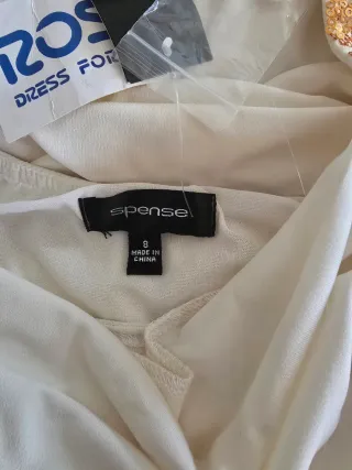 Vestido largo elegante blanco talla M