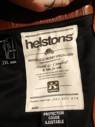 Chaqueta de cuero para moto. Helstons, Rocket 2 XL