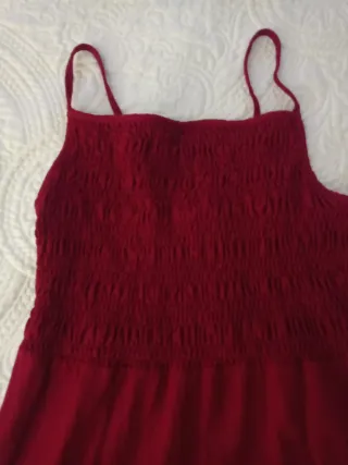 Vestido largo burdeos tirantes finos