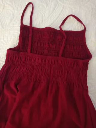 Vestido largo burdeos tirantes finos