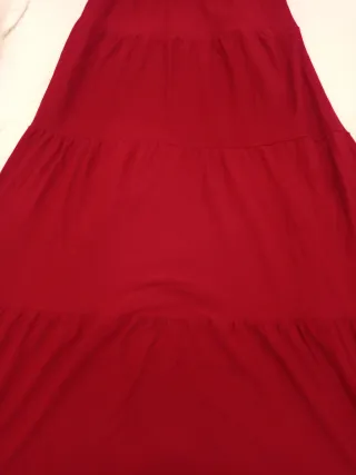 Vestido largo burdeos tirantes finos