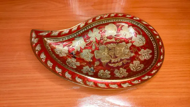 Ciotola portacenere in bronzo/ottone dipinto 640513971