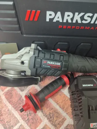 Amoladora Parkside + Batería 4Ah + Cargador