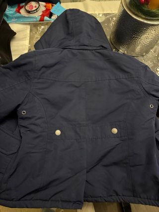 Parka Hackett niño con capucha azul desmontable