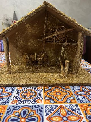 Capanna Presepe Legno e Paglia