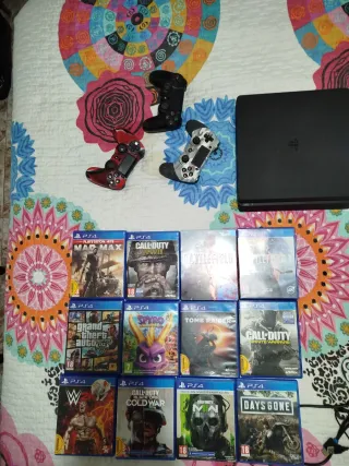 PS4 (PlayStation 4) 1TB + 12 Juegos + 3 Mandos