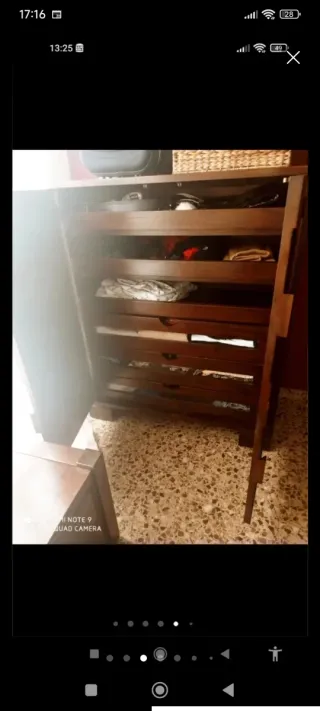 Cómoda de madera de teca