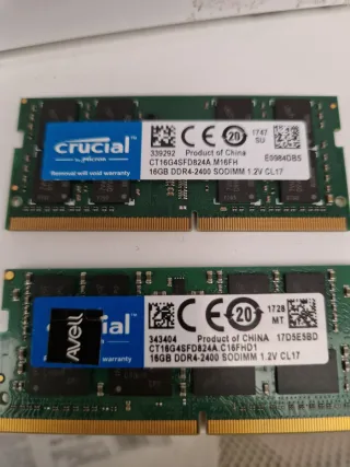 Memoria RAM 2x 16GB Crucial DDR4 2400MHz SO-DIMM R