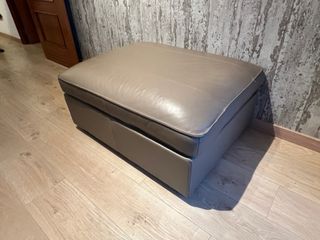 Puff de piel con almacenaje