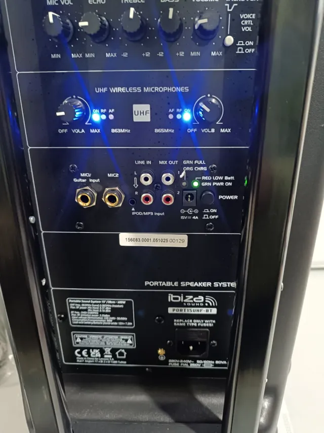 Altoparlante Ibiza Port15UHF-BT W31Y9160