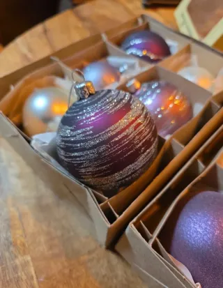 Bolas Navidad Cristal Vintage