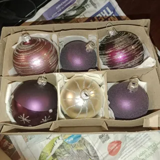 Bolas Navidad Cristal Vintage