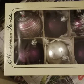 Bolas Navidad Cristal Vintage