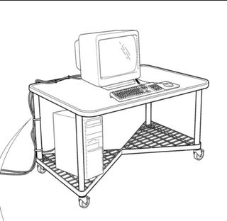 Escritorio Ikea Moment vintage de Niels Gammelgaar