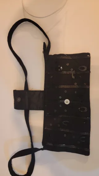 Bolso fiesta negro lentejuelas