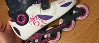 Patines niña T34-36 + Casco y Protecciones