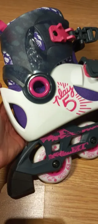 Patines niña T34-36 + Casco y Protecciones